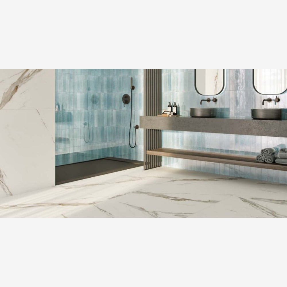 Celeste Superwhite 35x35 Polished Porcelain Tile