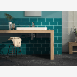 Chanelle Peacock Green 4x10 Ceramic Tile Glossy