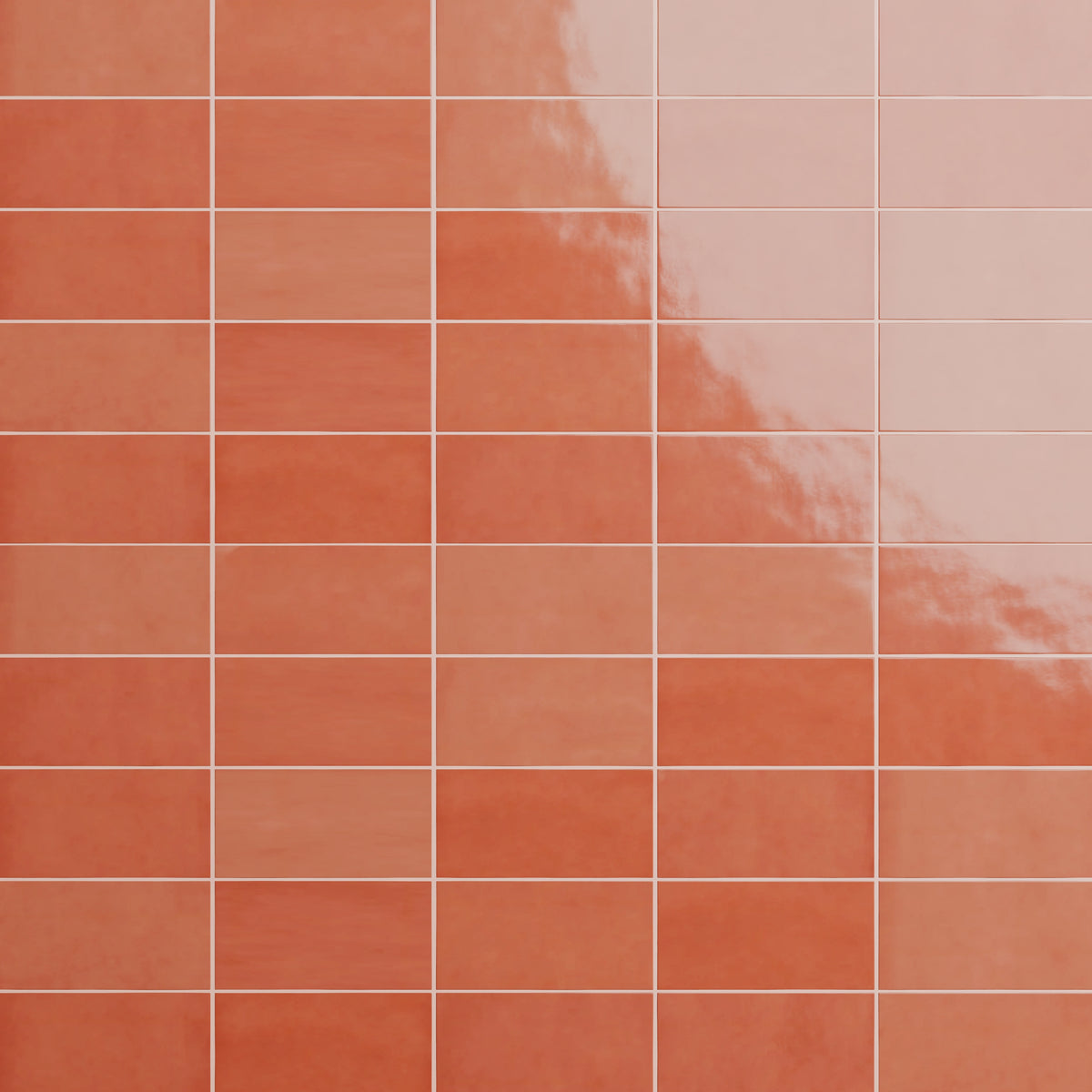 St Lucia Peach 2.5 x 5 Ceramic Tile Glossy