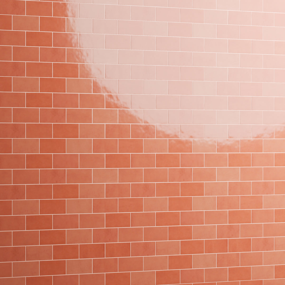 St Lucia Peach 2.5 x 5 Ceramic Tile Glossy