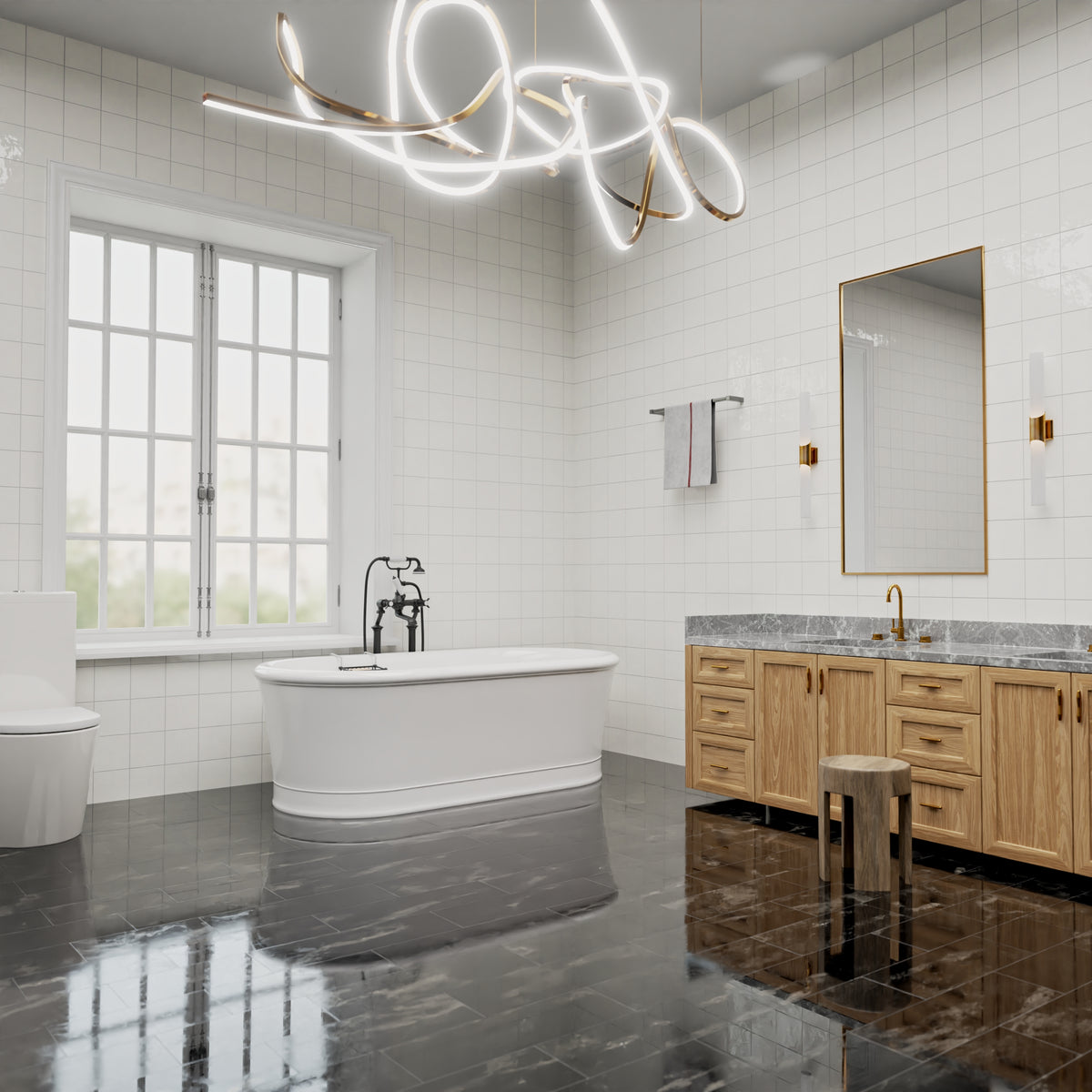 St Lucia Blanco 5x5 Ceramic Tile Glossy