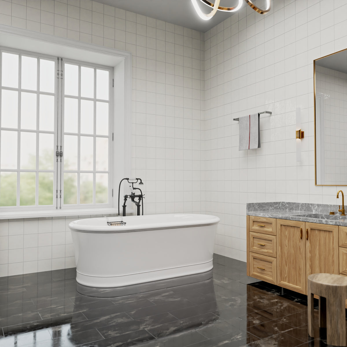 St Lucia Blanco 5x5 Ceramic Tile Glossy
