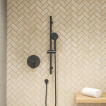 Load image into Gallery viewer, Crema Marfil Polished 1x2 Herringbone Marble Tile

