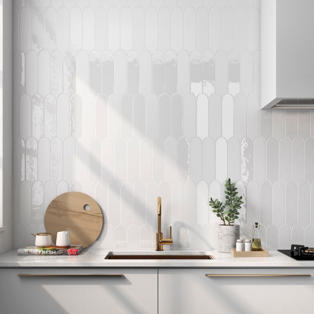 Doncaster Blanco 3x12 Scallop Matte Ceramic Tile