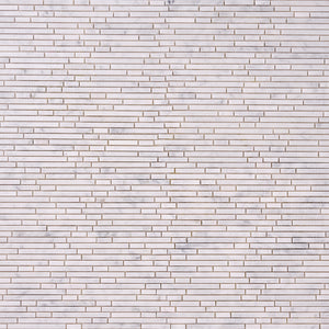 Carrara White Vianden Strips Polished/Honed
