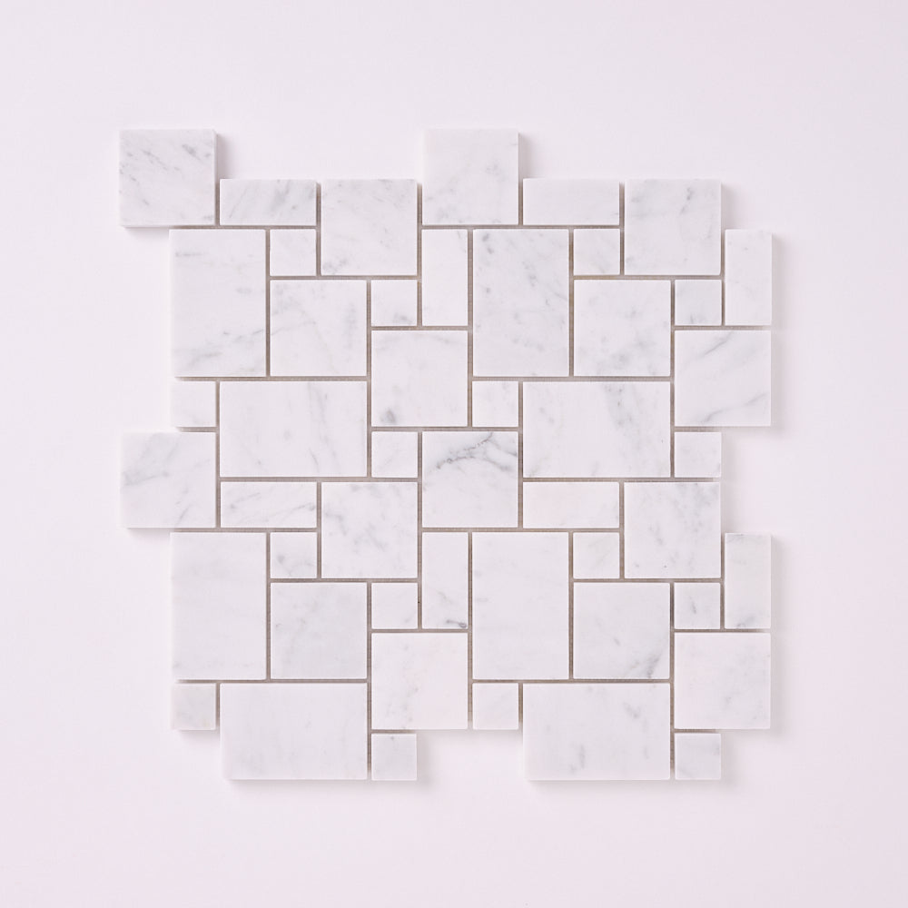 Carrara White Opus Marble Mosaic