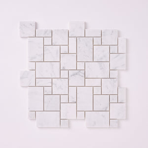 Carrara White Opus Marble Mosaic