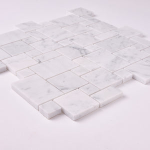 Carrara White 3D Cladding Marble Mosaic