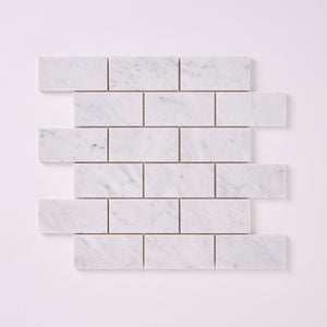 Carrara White Marble 2x4 Mosaic Polished/Honed