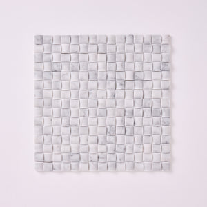 Carrara White 3D Pillow Marble Mosaic