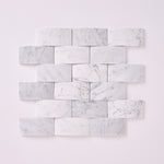 Load image into Gallery viewer, Carrara White 3D Cladding Marble Mosaic
