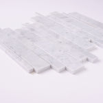 Load image into Gallery viewer, Carrara White Marble Random Strip Mosaic Polished/Honed
