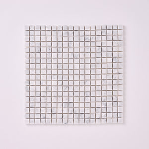 Carrara White Marble 5/8"x5/8" Mosaic Polished/Honed