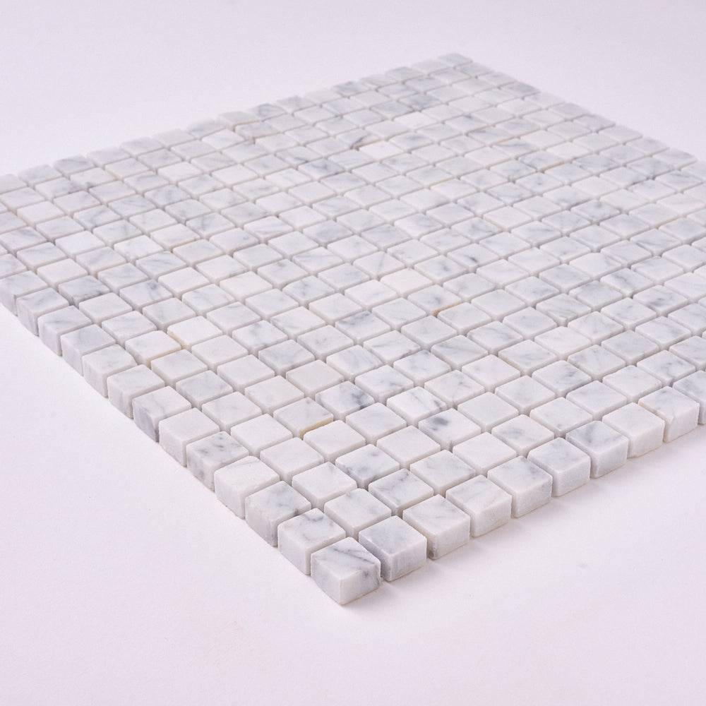 Carrara White Marble 5/8"x5/8" Mosaic Polished/Honed