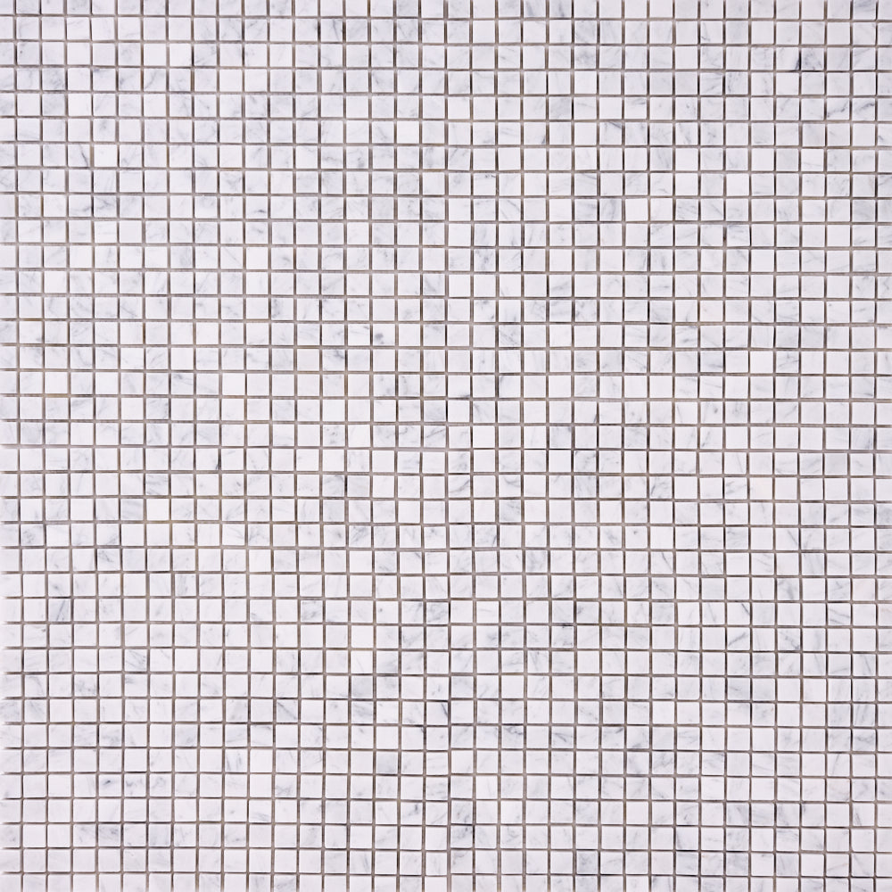 Carrara White Marble 5/8 x 5/8 Mosaic Polished/Honed