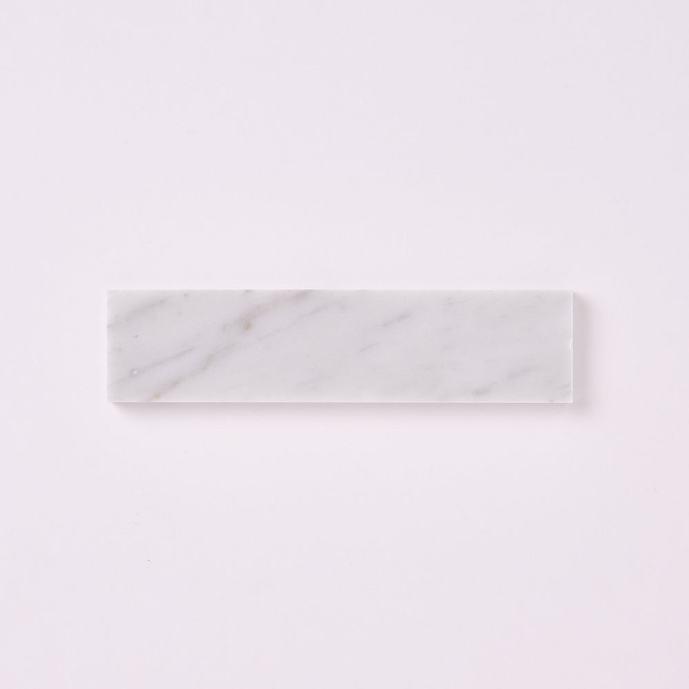 Carrara White 2x8 Subway Polished/Honed Marble Tile