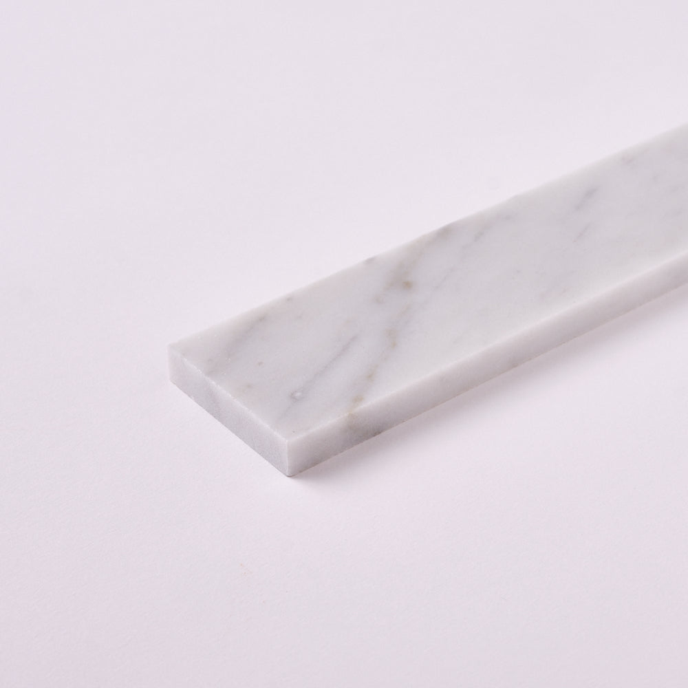 Carrara White 2x8 Subway Polished/Honed Marble Tile
