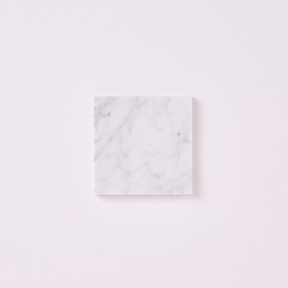 Carrara White 4×4 Polished/Honed Marble Tile