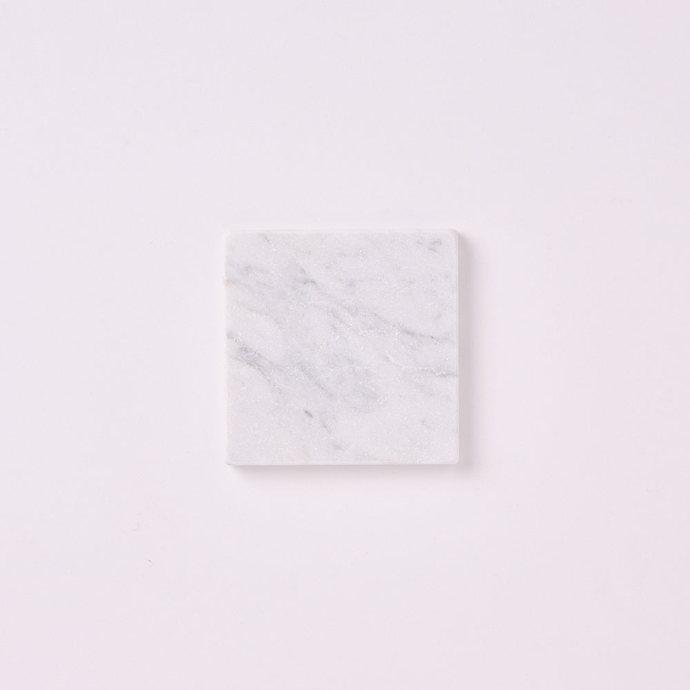 Carrara White Marble 4x4 Tumbled Tile