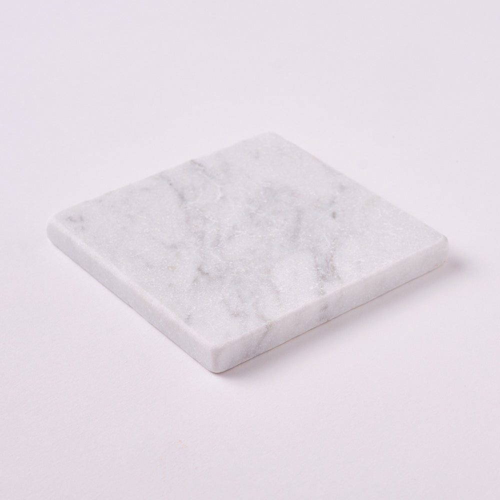 Carrara White Marble 4x4 Tumbled Tile