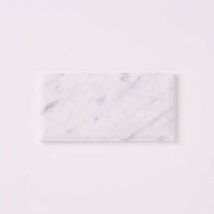 Carrara White 3x6 Beveled Subway Tile Polished/Honed