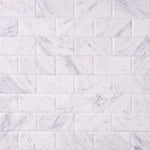 Load image into Gallery viewer, Carrara White 3x6 Beveled Subway Tile Polished/Honed
