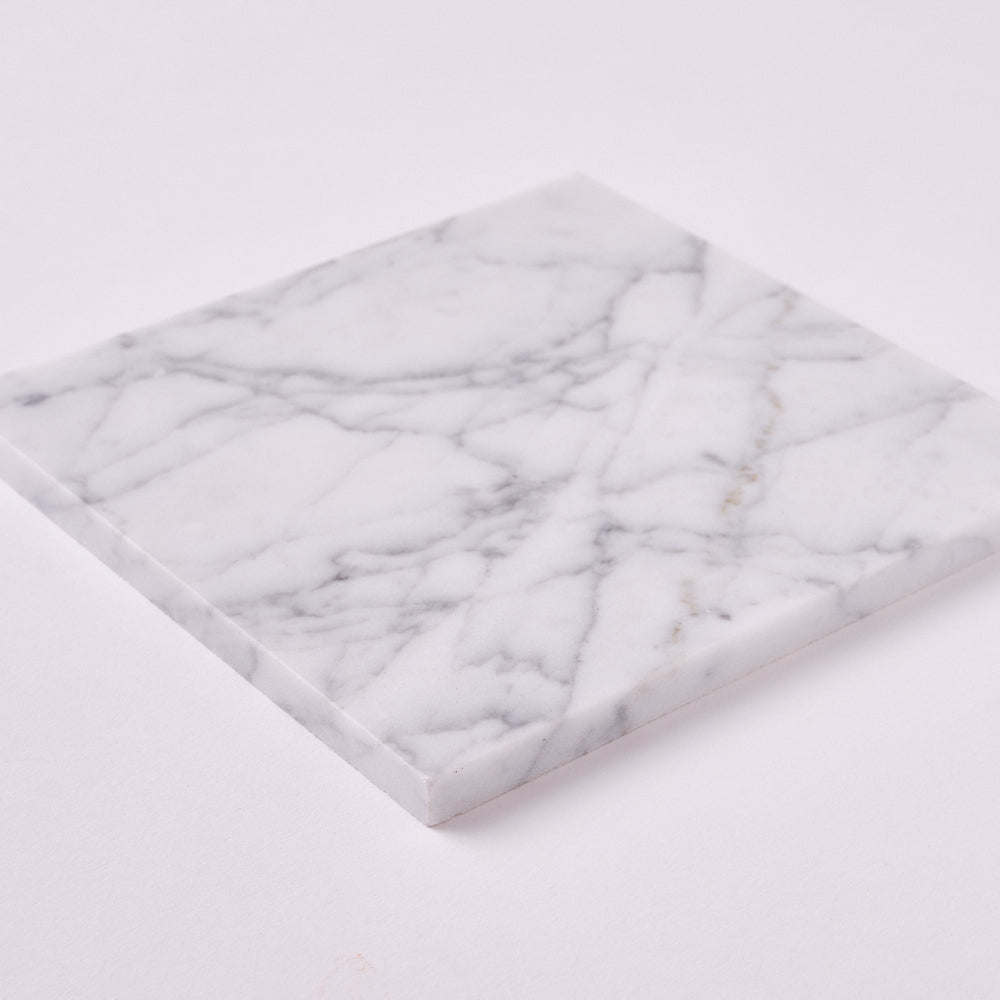 Carrara White 6×6 Polished/Honed Marble Tile