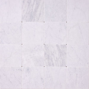 Carrara White Marble 6x6 Tumbled Tile