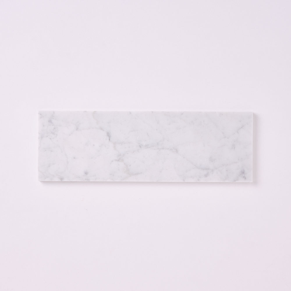 Carrara White 4x12 Subway Marble Tile Polished/Honed