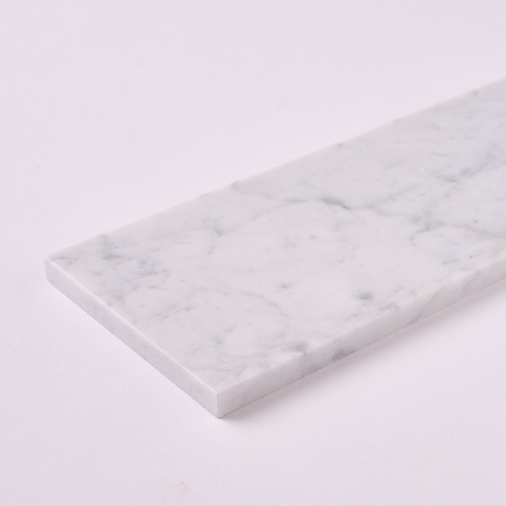 Carrara White 4x12 Subway Marble Tile Polished/Honed
