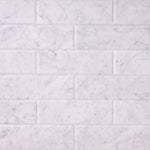 Load image into Gallery viewer, Carrara White 4x12 Beveled Marble Tile
