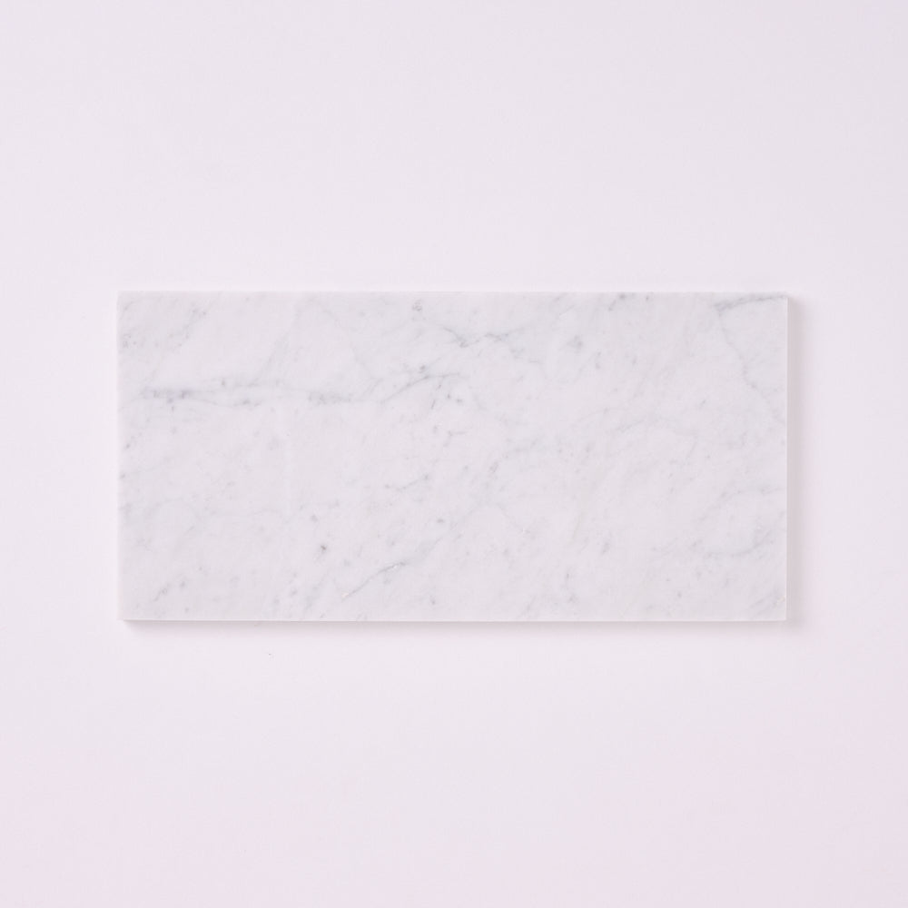 Carrara White Marble 6x12 Subway Tile Polished/Honed