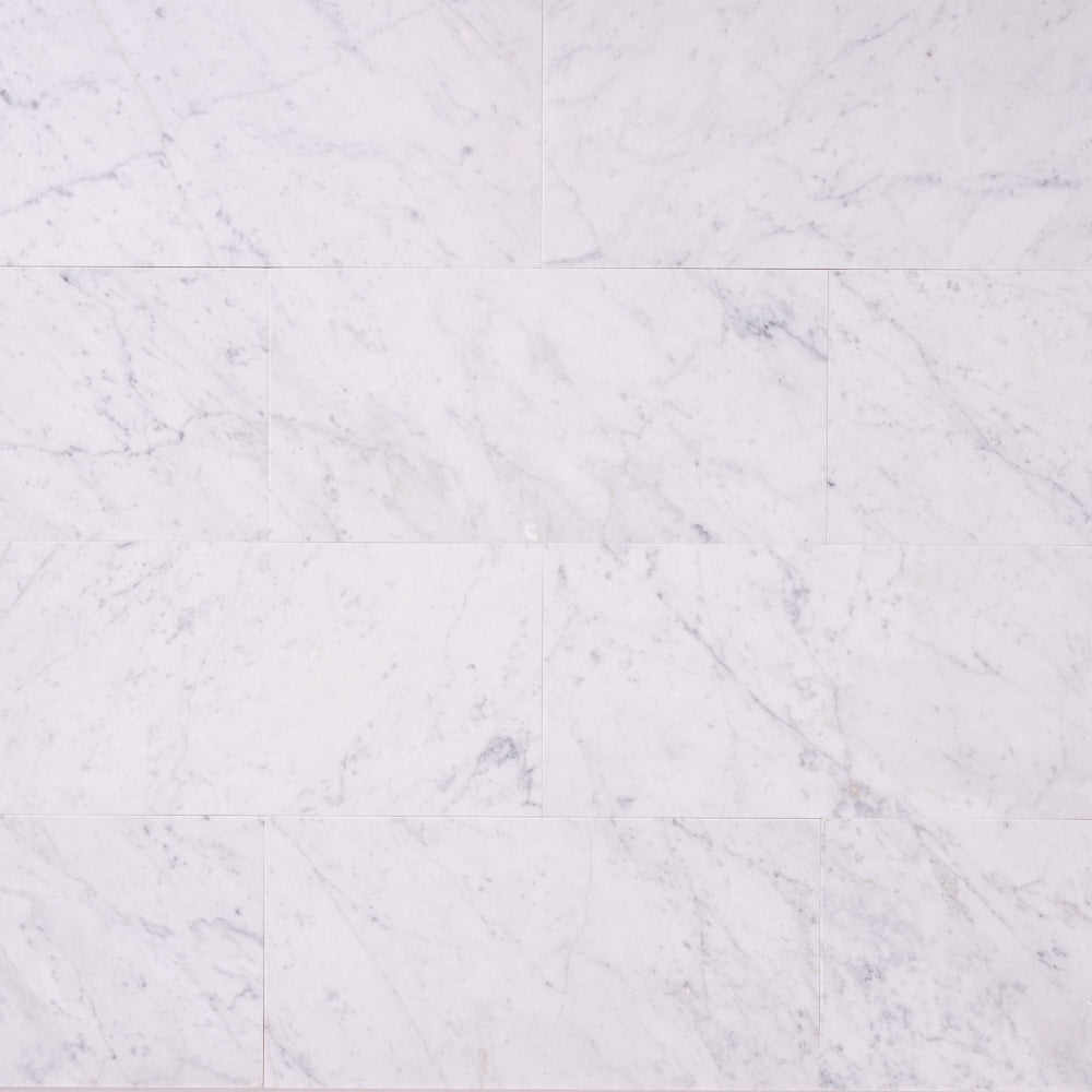 Carrara White Marble 6x12 Subway Tile Polished/Honed