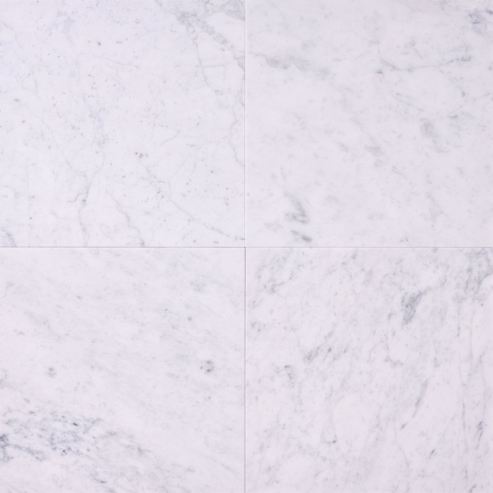 Carrara White 12x12 Marble Field Tile Polished/Honed