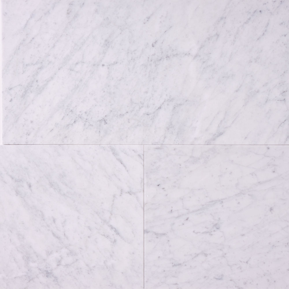 Carrara White Marble 12x24 Field Tile Polished/Honed