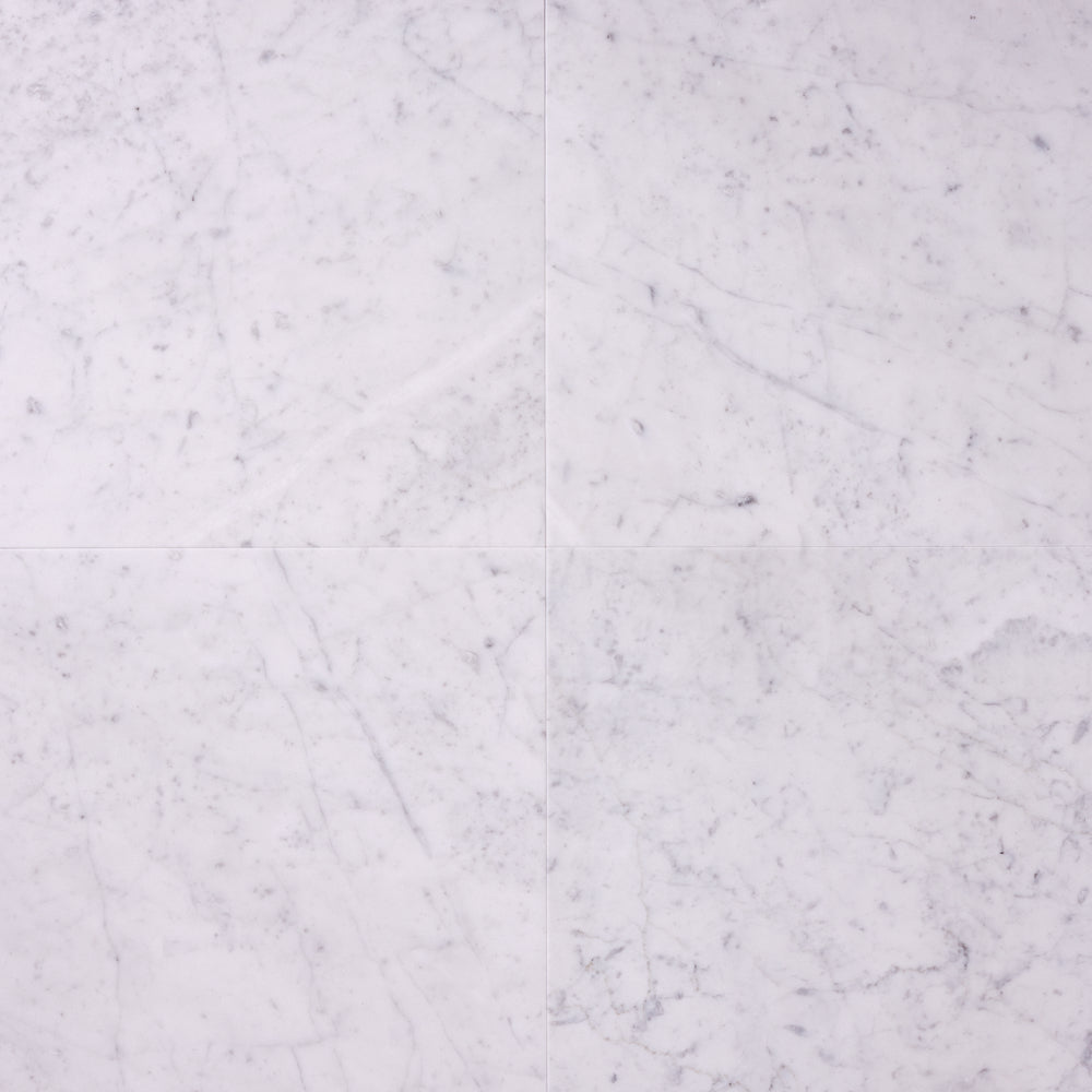 Carrara White 18x18 Marble Field Tile Polished/Honed