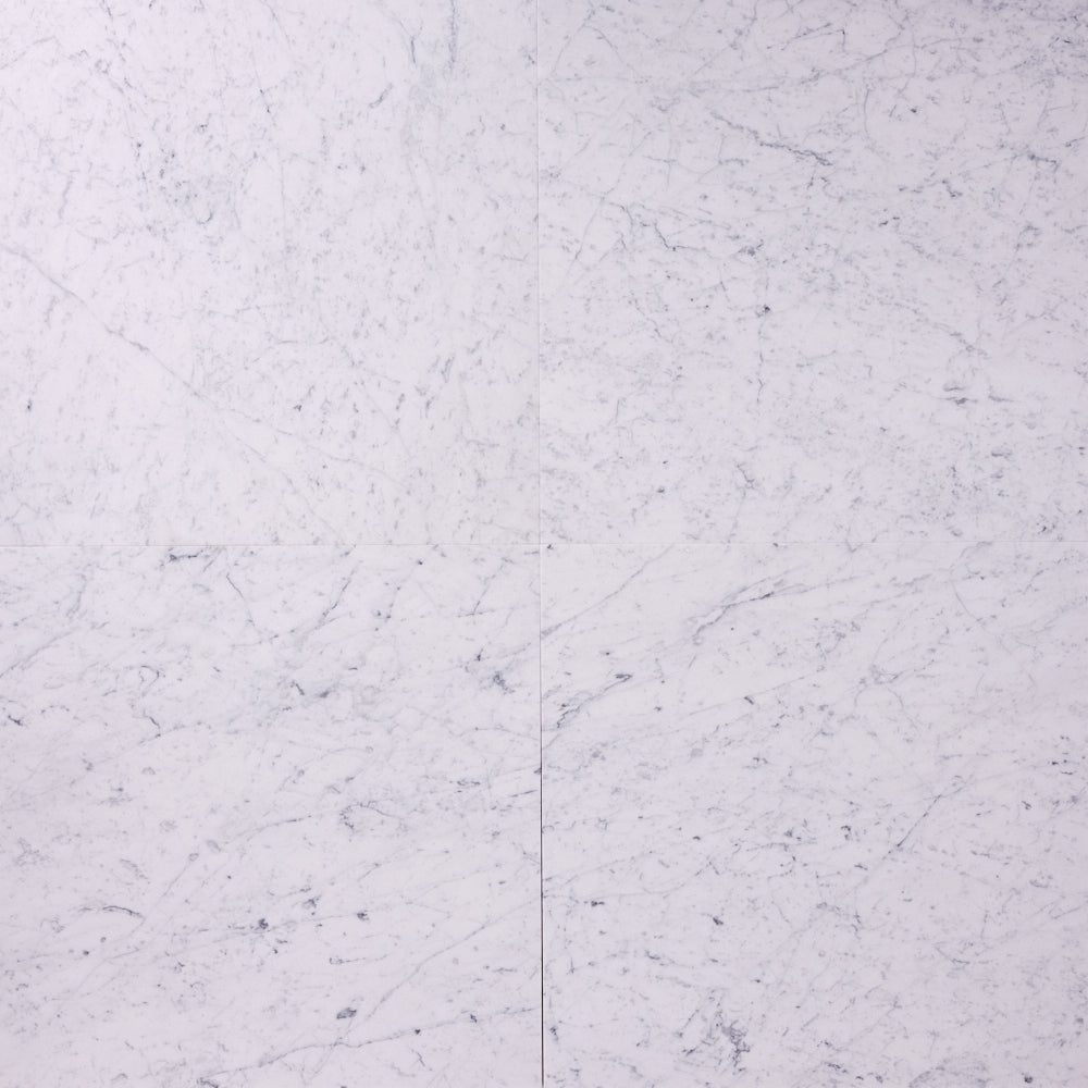 Carrara White 24×24 Polished/Honed Marble Tile