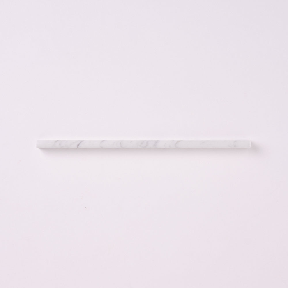 Carrara White Marble 1/2X12 Pencil Linear Polished/Honed