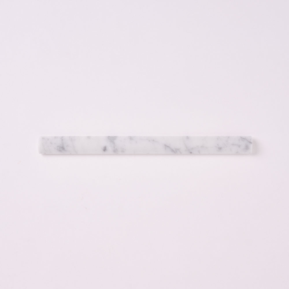Carrara White 1×12 Quarter Round Trim Marble Polished/Honed