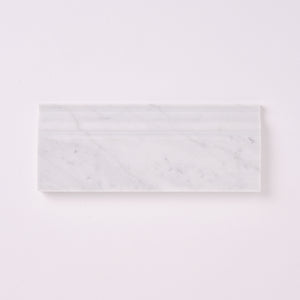 Carrara White Marble 4.75"x12" Baseboard Molding