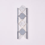 Load image into Gallery viewer, Carrara White 4x12 Lantern Border w/Blue Gray Marble Polished/Honed
