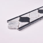 Load image into Gallery viewer, Carrara White Lantern Border w/ Black Marble Polished/Honed
