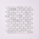 Load image into Gallery viewer, Carrara White Marble 1&quot;x 2&quot; Mosaic Tile Polished/Honed

