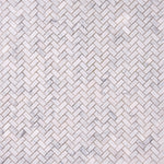 Load image into Gallery viewer, Carrara White Mini Herringbone Mosaic Polished/Honed

