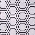 Load image into Gallery viewer, Carrara White 8x9 Milano Hexagon w/Black Marble Mosaic
