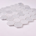 Load image into Gallery viewer, Carrara White Hexagon 2&quot; Marble Polished/Honed
