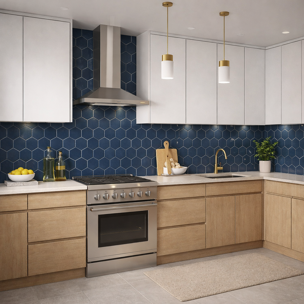 Venice Azul 5x6 Hexagon Matte Porcelain Tile – Tilezz