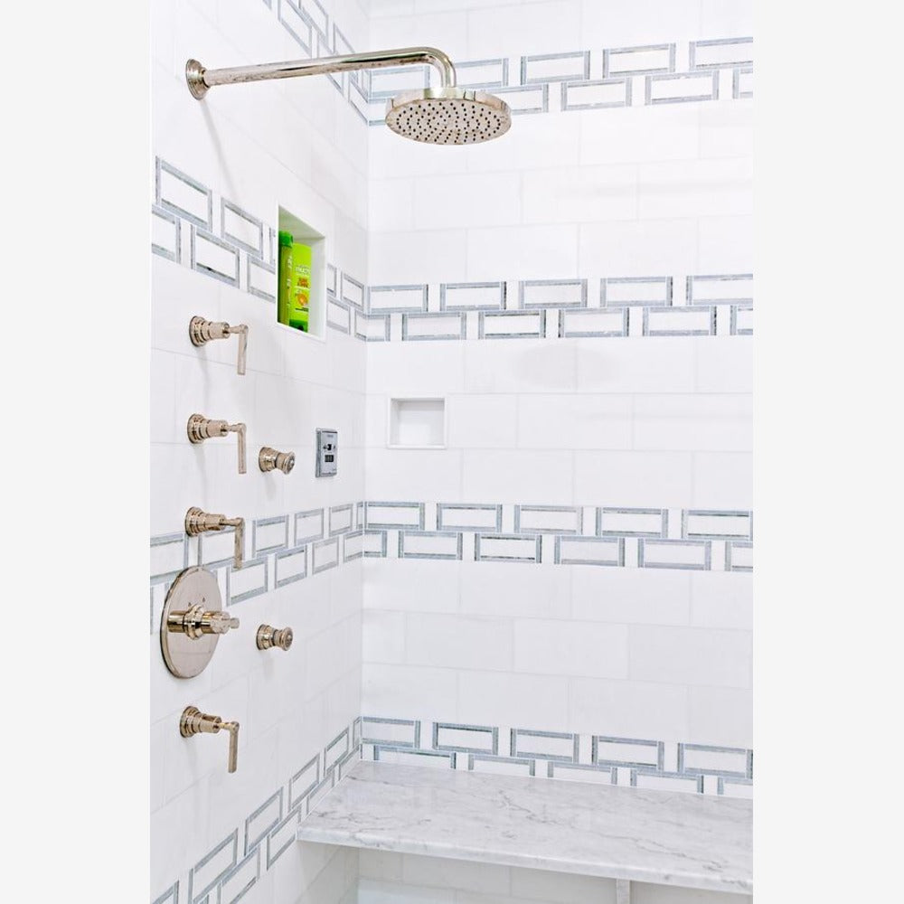 Thassos White 6x12 Polished/Honed Marble Subway Tile