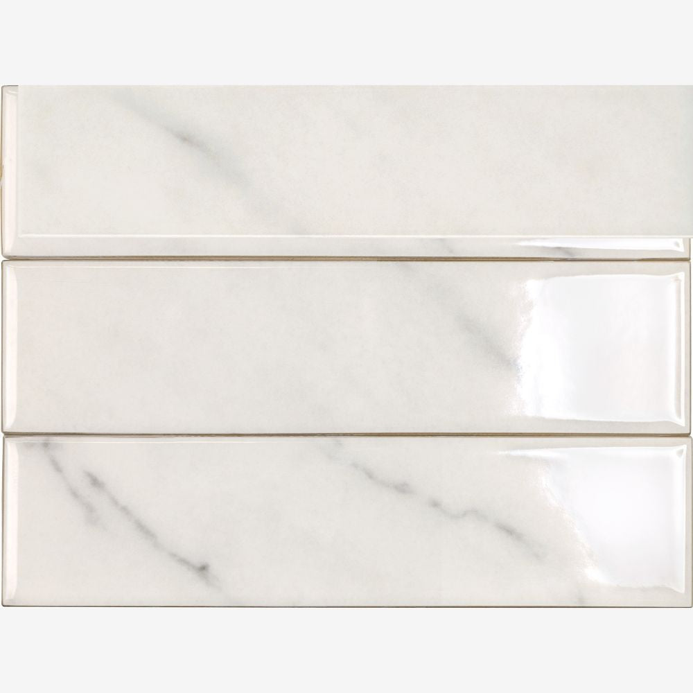 Seda Bianco 2x8 Bright Ceramic Tile