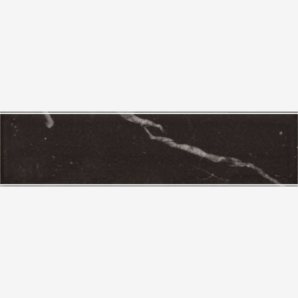 Seda Nero 2x8 Bright Ceramic Tile